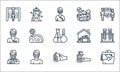 Virus transmission line icons. linear set. quality vector line set such as fever, washing hands, doctor, washing hands, face mask