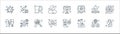 Virus transmission line icons. linear set. quality vector line set such as germs, flask, conjunctivitis, kidneys, medical book,