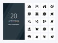 20 Virus Transmission Solid Glyph icon for presentation. Vector icons illustration Royalty Free Stock Photo