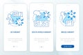 Virus types onboarding mobile app page screen with concepts