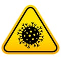 Virus warning security sign