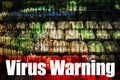 Virus Warning on a Technology Background