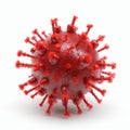 Virus in a white background isolated. Representation of virus, disease, infection