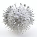 Virus in a white background isolated. Representation of virus, disease, infection