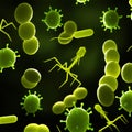 Viruses and bacteria Royalty Free Stock Photo