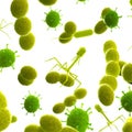 Viruses and bacteria Royalty Free Stock Photo