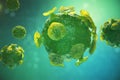 Viruses causing infectious disease, Global pandemic virus, 3d illustration