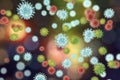 Viruses of different shapes Royalty Free Stock Photo