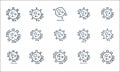 Viruses and diseases line icons. linear set. quality vector line set such as bacillus, herping, virus, influenza, influenza, ebola