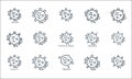 Viruses and diseases line icons. linear set. quality vector line set such as sars, hepatitis, influenza, influenza, virus, fever,