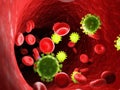 Viruses in the human blood Royalty Free Stock Photo