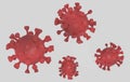 Viruses infenction Covid-19. Isolated. 3d illustration. Royalty Free Stock Photo