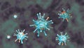 Viruses, micro organisms, duplication and propagation. Bacteria formation Royalty Free Stock Photo