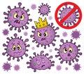 Viruses thematic set 1 Royalty Free Stock Photo