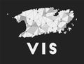 Vis - communication network map of island.