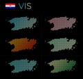 Vis dotted map set.