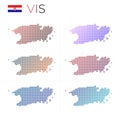 Vis dotted map set.