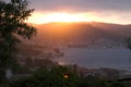 Vis town sunset Croatia Royalty Free Stock Photo