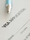VIsa application Royalty Free Stock Photo