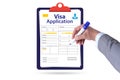 Visa application concept for travel Royalty Free Stock Photo
