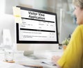 Visa Application Online Registration Form Concept