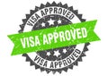 Visa approved stamp. visa approved grunge round sign. Royalty Free Stock Photo