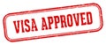 visa approved stamp. visa approved rectangular stamp on white background Royalty Free Stock Photo