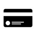 Visa Card Glyph icon isolated Graphic . Style in EPS 10 simple glyph element business & office concept. editable vector.