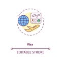 Visa concept icon