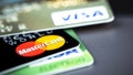 Visa, Visa Electron, Master Card Royalty Free Stock Photo