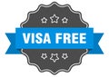 visa free label. visa free isolated seal. sticker. sign