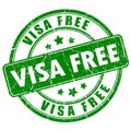 Visa free rubber stamp Royalty Free Stock Photo
