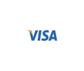 Visa logo editorial illustrative on white background