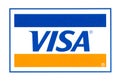 Visa logo printed on the paper Royalty Free Stock Photo
