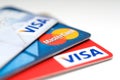 VISA and Mastercard credit card Royalty Free Stock Photo