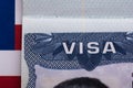 Visa Text On Passport Royalty Free Stock Photo