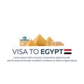 Visa to Egypt. Travel to Egypt. Document for travel. Vector flat illustration. Royalty Free Stock Photo
