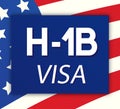 Visa Type H1B temporary work for workers Royalty Free Stock Photo