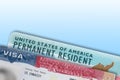 VISA United States of America. Green Card US Permanent resident card. Work and Travel VISA. Immigration to the USA. Immigration vi