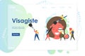 Visagiste vector website landing page design template