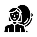 Visagiste woman job glyph icon vector illustration Royalty Free Stock Photo