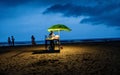 06-08-2022, Visakhapatnam, India: A Street vendor seling street food in Rama krishna beach in Visakhapatnam, India at night.