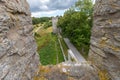 The Visby city wall on the island of Gotland in Sweden. Royalty Free Stock Photo