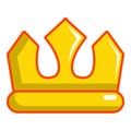 Viscount crown icon, cartoon style