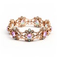 Viscountess Inspired Gold And Purple Crystal Gemstone Bracelet