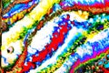 viscous mass flow, changed color scheme, colorful background, 2