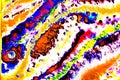 viscous mass flow, changed color scheme, colorful background, 2