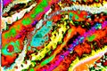 viscous mass flow, changed color scheme, colorful background, 2