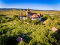 Viscri Fortified Medieval Saxon Church in the village of Viscri, Transylvania, Romania built as a stronghold fortification by Royalty Free Stock Photo