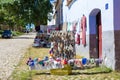 Viscri, Romania, August 2017: Viscri Socken traditional wooled s